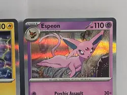Holo Rare Prismatic Eeveelutions Espeon Jolteon Glaceon Pokemon TCG 3 Card Lot - Image 5
