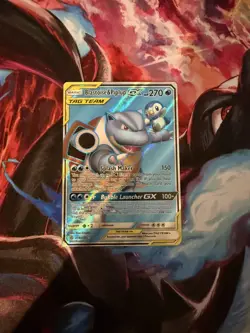 Pokemon Blastoise Piplup GX Cosmic Eclipse #214/236 NM - Image 1