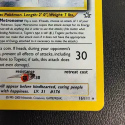 Swirl Togetic 16/111 Neo Genesis Holo Vintage Pokemon Lp Unlimited - Image 4