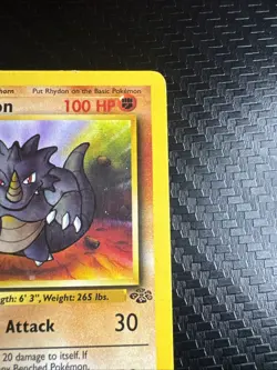 1995, 96, 98 base set Pokemon card Rhydon #112 45/64 - Image 3
