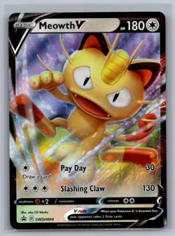 Meowth V SWSH004 Holo P Sword & Shield Promo Pokemon NM/M - Image 1