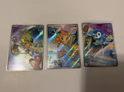 Chimchar Piplup Turtwig Pokemon 30th Anniversary First Partner Set 040 041 042 - Image 1