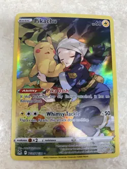 Pokemon - Pikachu TG05/TG30 Ultra Rare Holo - Lost Origin Trainer Gallery - NM - Image 1
