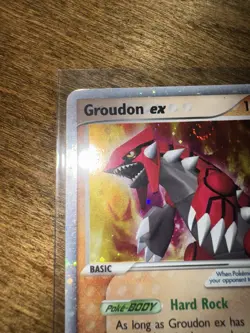 Pokemon TCG Groudon EX Crystal Guardians Holo Card 93/100 LP Condition - Image 3