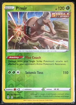 Pinsir 1/203 Rare Reverse Holo Evolving Skies - Pokemon TCG - Mint - Image 1