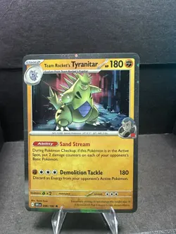 Team Rocket's Tyranitar (Pokemon Center Exclusive) 096/182 Miscellaneous Cards & - Image 1