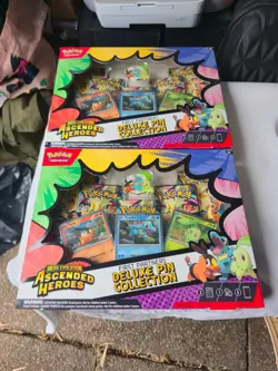 2 x Pokemon TCG Ascended Heroes Deluxe Pin Collection Box New & Sealed - Image 2