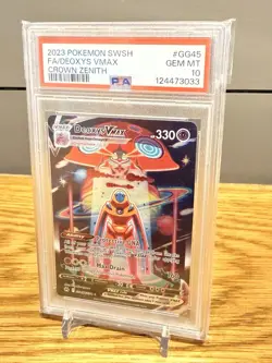 2023 POKEMON SWORD & SHIELD CROWN ZENITH #GG45 FULL ART/DEOXYS VMAX PSA 10 - Image 1