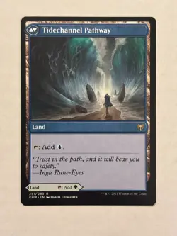 MTG - Kaldheim - Barkchannel Tidechannel Pathway *borderless* (land, rare) - Image 2