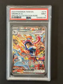 2024 Pokemon TWM EN Greninja Ex #214 PSA 9 SIR - Image 1