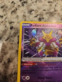 Pokemon TCG Radiant Alakazam Sword & Shield - Silver Tempest 059/195 Holo... - Image 5