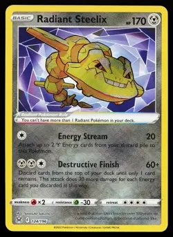 Radiant Steelix 124/196 Holo Lost Origin Pokemon Card - Image 1