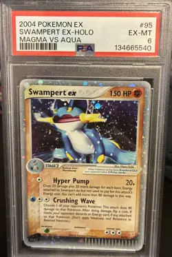 2004 Pokemon Team Magma vs Team Aqua #95 Swampert ex Holo - Image 1