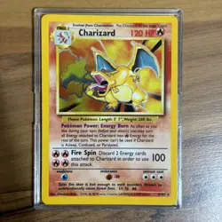 Pokemon Charizard 4/102 Base Set Unlimited Holo Rare HP - Nintendo 1999 Card - Image 1