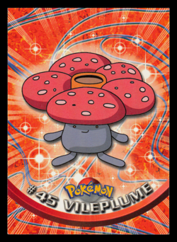 NM - Pokemon Topps Vileplume #45 TV Animation Edition Series 1 (Black Logo) - Image 1
