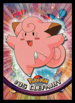 NM - Pokemon Topps Clefairy #35 TV Animation Edition Series 1 (Black Logo) - Image 1