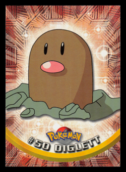 NM - Pokemon Topps Diglett #50 TV Animation Edition Series 1 (Black Logo) - Image 1