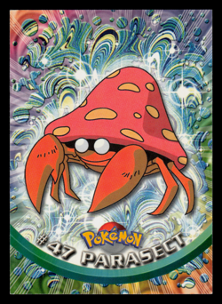 NM - Pokemon Topps Parasect #47 TV Animation Edition Series 1 (Black Logo) - Image 1