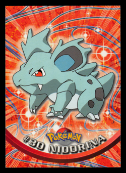 NM - Pokemon Topps Nidorina #30 TV Animation Edition Series 1 (Black Logo) - Image 1