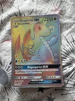 Dragonite GX JUMBO SM156 PROMO Rainbow Oversized Pokemon Card HOLO - Image 1