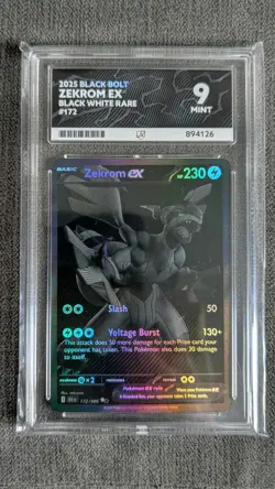 Pokemon Zekrom EX Black Bolt English TCG Card 172/086 Ace Mint 9 UK - Image 1