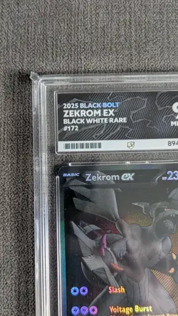 Pokemon Zekrom EX Black Bolt English TCG Card 172/086 Ace Mint 9 UK - Image 3