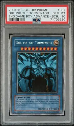Yugioh! Obelisk the Tormentor - GBI-002 PSA 10 Secret Rare Game Boy Promo - Image 1