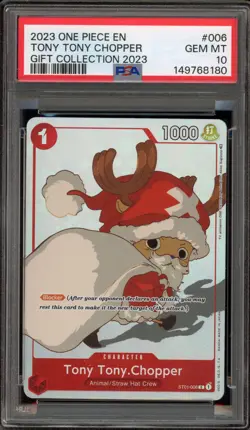 One Piece CCG Tony Tony.Chopper Gift Coll. 2023 ST01-006 PSA 10 Gem Mint - Image 1
