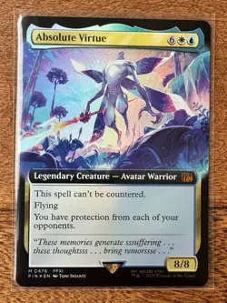Magic MTG Final Fantasy - Absolute Virtue EXTENDED ART FOIL 0476 - Image 1