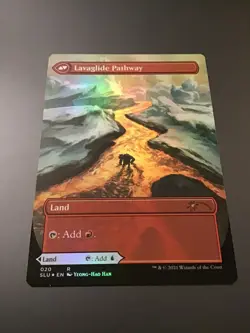 MTG Secret Lair #020 Riverglide / Lavaglide Pathway Borderless Foil NM - Image 2