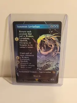 MTG #0361 Summon: Leviathan FINAL FATASY BORDERLESS NP FOIL - Image 1