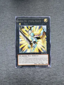 YuGiOh! Number 39: Utopia Roots LVAL - Error Misprint Name Shift Near Mint - Image 1