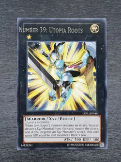 YuGiOh! Number 39: Utopia Roots LVAL - Error Misprint Name Shift Near Mint - Image 2
