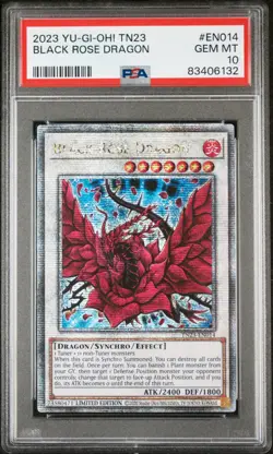 Black Rose Dragon TN23-EN014 Yugioh (Quarter Century Secret Rare) PSA 10 - Image 1