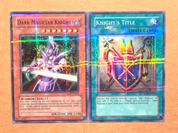 yugioh Dark Magician Knight & knights title ROD-EN001 & ROD-EN002 Super nearmint - Image 3