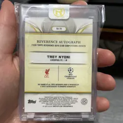 Trey Nyoni 2025 Topps Reverence Rookie Auto /25 Liverpool - Image 4