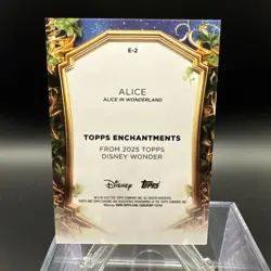 2025 Topps Disney Wonder Alice Enchantments Chrome Card E-2 - Image 2