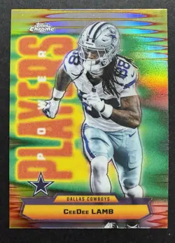 2025 TOPPS CHROME FOOTBALL POWER PLAYERS REFRACTOR CEEDEE LAMB COWBOYS PP-23 - Image 1