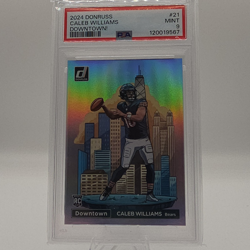 2024 Panini Donruss Downtown Caleb Williams #21 Rookie Insert PSA 9 Bears - Image 1
