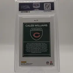 2024 Panini Donruss Downtown Caleb Williams #21 Rookie Insert PSA 9 Bears - Image 2