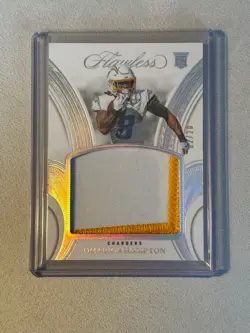 2025 Panini Flawless Omarion Hampton Rookie Patches Silver /20 RC Chargers - Image 1