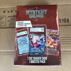 Pokemon Mystery Gems 1 CGC Graded Card & 1 Booster Pack 2025! New Sealed Box🔥 - Image 2