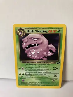 Dark Weezing 31/82 Team Rocket Non Holo Rare Pokemon Card WOTC 2000 LP - Image 2
