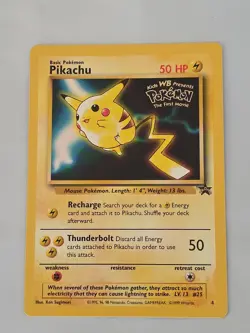 Pikachu Black Star Promo - 1999 WB The First Movie Pokemon Card - Image 1