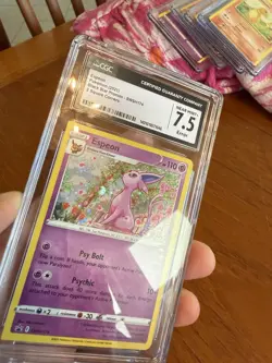 CGC 7.5 Error SQUARE CUT HOLO Espeon Miscut SWSH 174 🔥One of One⭐ pokemon Card - Image 2