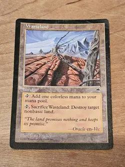 MTG Tempest Wasteland Magic the Gathering Rare #1 Land Destruction - Image 1