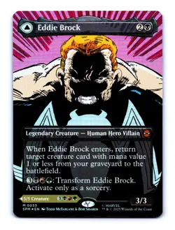 2025 MTG Spider-Man * EDDIE BROCK / VENOM * Borderless Foil #233 * Mythic * NM - Image 1