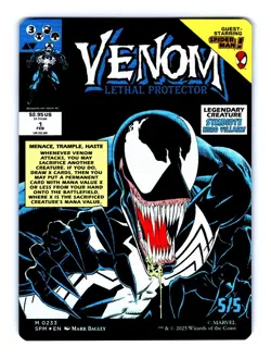 2025 MTG Spider-Man * EDDIE BROCK / VENOM * Borderless Foil #233 * Mythic * NM - Image 2