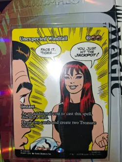 Unexpected Windfall MTG Marvel Spiderman Marvel 0029 Near Mint - Image 1