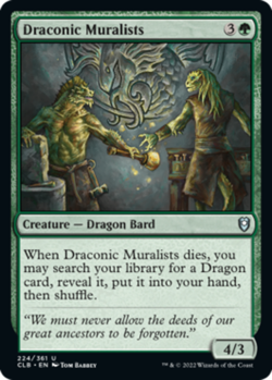 Draconic Muralists - Foil Light Play, English Magic the Gathering MTG Commander - Image 1